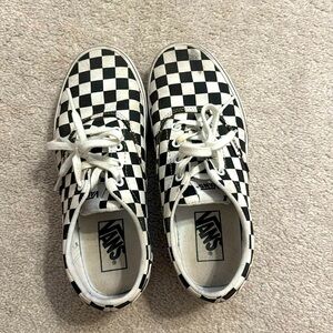 Women’s black and white checkered Vans size 7